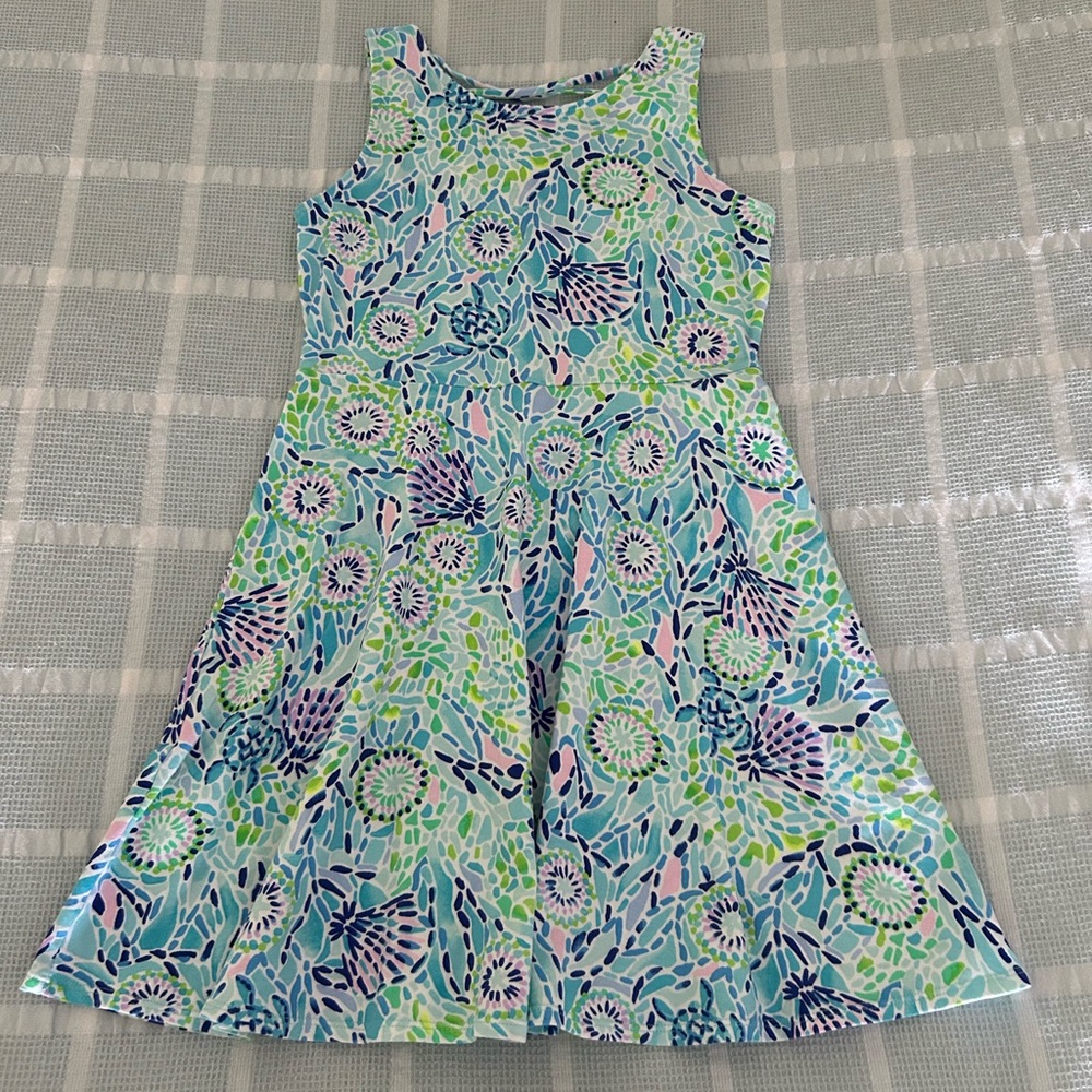 EUC Lilly Pulitzer girls mini Kristen dress open water size 8